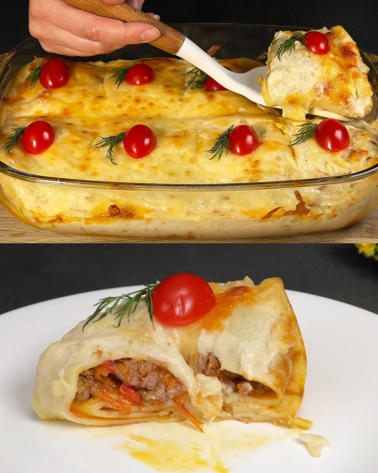 Cannelloni mięsne z sosem beszamelowym