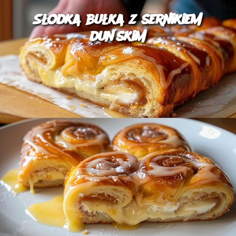 Słodka bułka z sernikiem duńskim