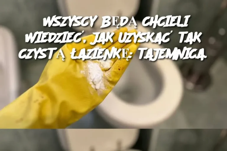 WSZYSCY BĘDĄ CHCIELI WIEDZIEĆ, JAK UZYSKAĆ ​​TAK CZYSTĄ ŁAZIENKĘ: TAJEMNICA.