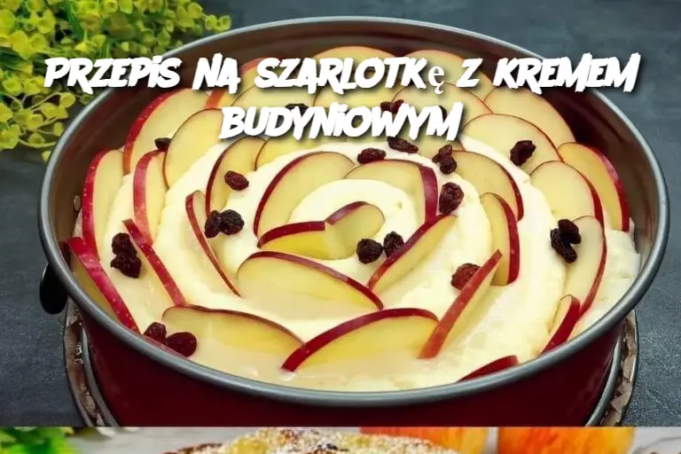 Przepis na szarlotkę z kremem budyniowym