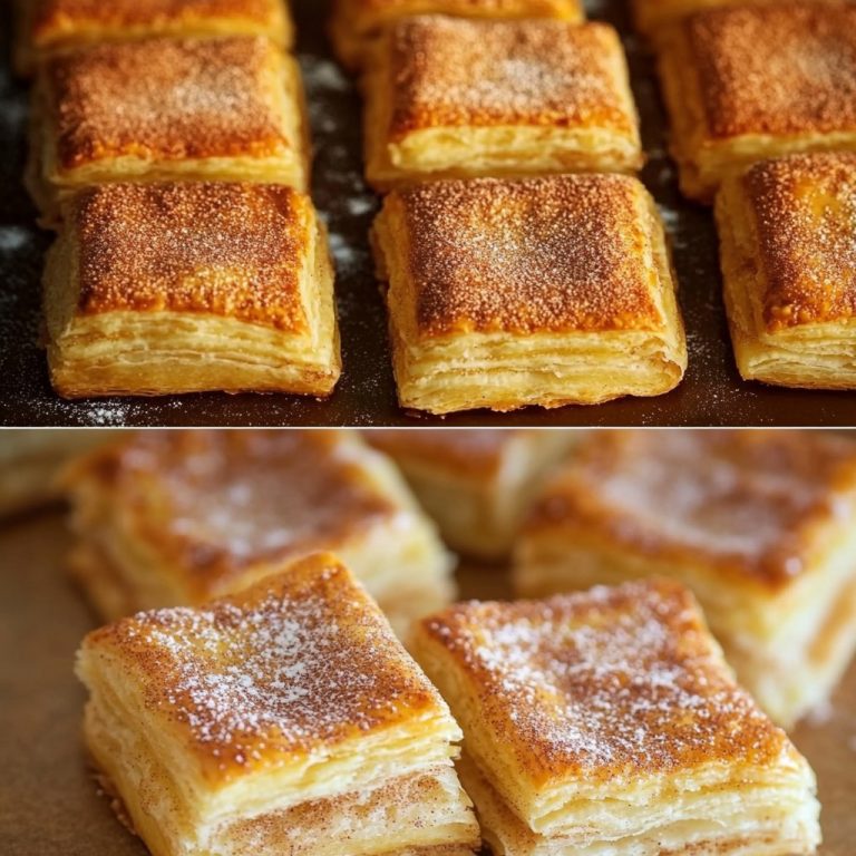 Ciasteczka z ciasta francuskiego z cynamonem i cukrem – chrupiące i nieodparte! 😍✨