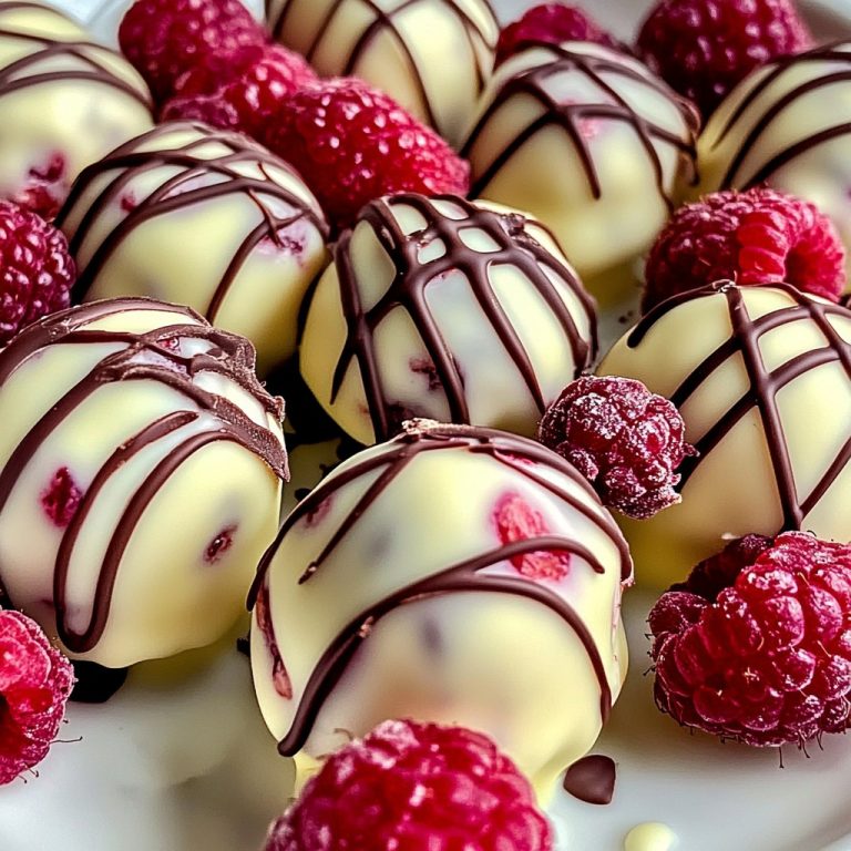 Białe trufle czekoladowe z malinami 🍫🍇✨…