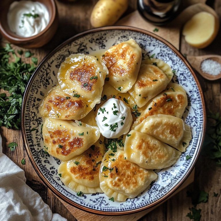 Polskie pierogi z ziemniakami i serem