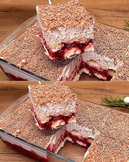 Deser z malinami i ricottą bez pieczenia
