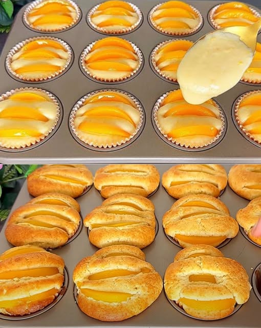 Pyszne brzoskwiniowe muffiny z nutą cytryny – miękkie, owocowe i orzeźwiające!