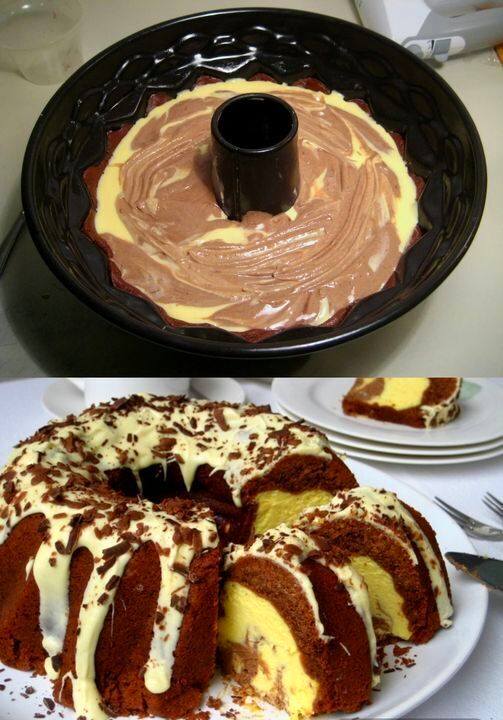 Mieszam 450 g twarogu i piekę ciasto Quark Bundt