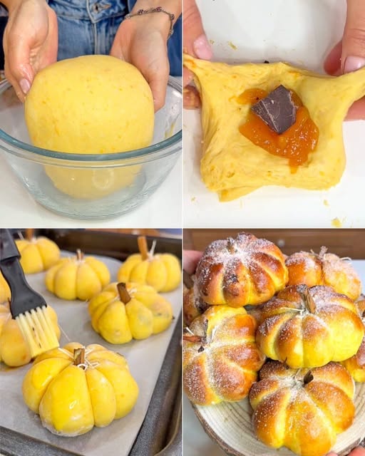 Puszyste Brioche Dyniowe z Aromatycznym Nadzieniem – Przepis na Wyjątkowe Bułeczki, Które Oczarują Każde Podniebienie!