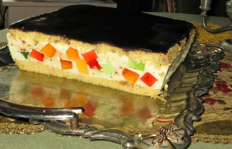 Ciasto "Kostka Rubika" z galaretkami